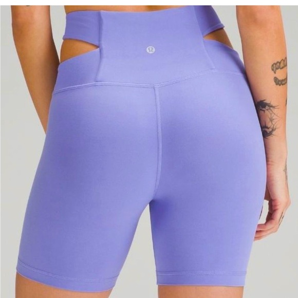 lululemon athletica Pants - LULULEMON ALIGN CUT -OUT HR SHORTS 6” in Dark Lavender (DKLA) SZ 10 NWT